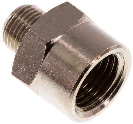 Reducing Adapter R1/8'' Male x Rp1/4'' Female Nickel-plated Brass 16bar (224.8psi) [5 Pieces]