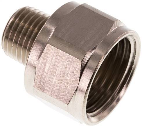 Reducing Adapter R1/4'' Male x Rp1/2'' Female Nickel-plated Brass 16bar (224.8psi) [2 Pieces]