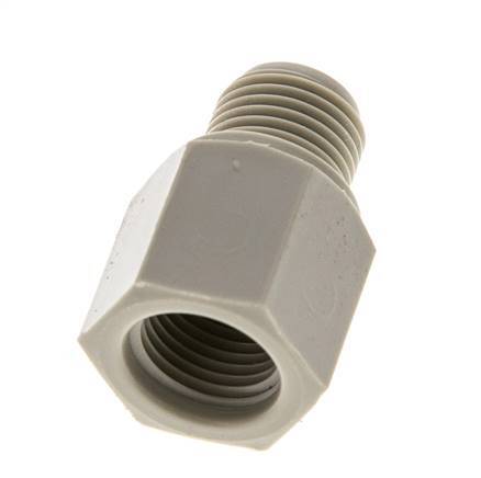 Threaded Extension G1/8'' Male x Female Polypropylene (pp) 10bar (140.5psi) FDA 14mm Hex [2 Pieces]