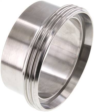 Dairy Thread Adapter Sanitary (Dairy) Fitting 130 X 1/4'' x 114.3 mm Stainless Steel EPDM ...