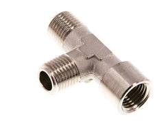 Tee Fitting Right Angle R1/4'' Male x G1/4'' Female Nickel-plated Brass 16bar (224.8psi) [2 Pieces]