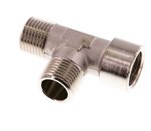 Tee Fitting Right Angle R1/2'' Male x G1/2'' Female Nickel-plated Brass 16bar (224.8psi)