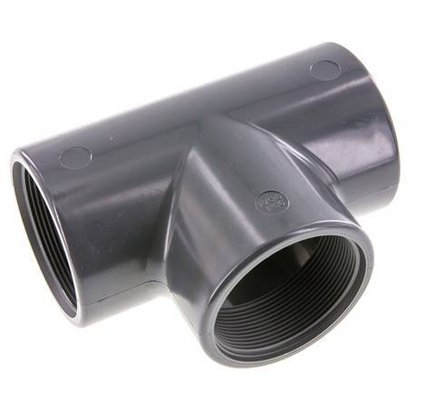 Pvc Ri2 Fitting Tee Fitting Rp2 1/2'' Pvc-u EN 1452-3 16bar (224.8psi) | Tameson.com