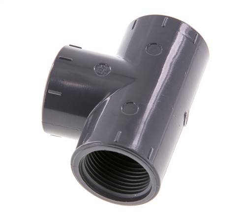 Tee Fitting Rp3/4'' Pvc-u EN 1452-3 16bar (224.8psi) [2 Pieces]