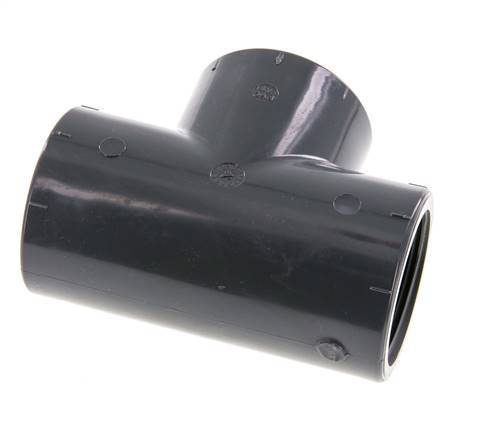 Tee Fitting Rp1 1/2'' Pvc-u EN 1452-3 16bar (224.8psi)