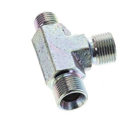 Tee Fitting G1/4'' x G3/8'' Male Steel 325bar (4566.25psi)