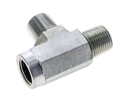 Tee Fitting 3/8'' NPT Female x Male Steel 210bar (2950.5psi)