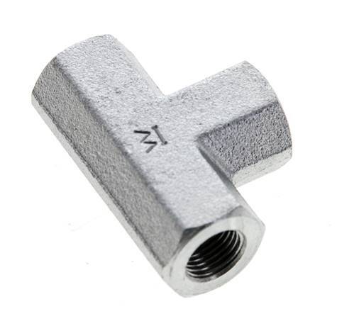 Tee Fitting 1/8'' NPT Female Steel High Pressure 345bar (4847.25psi)