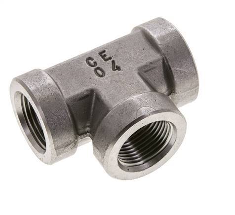 Tee Fitting 3/4'' NPT Female Stainless steel High Pressure 170bar (2388.5psi)