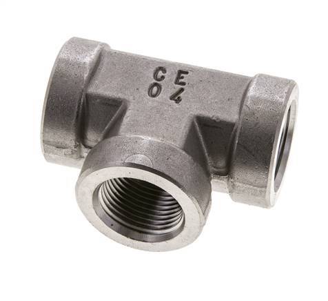 Tee Fitting 3/4'' NPT Female Stainless steel High Pressure 170bar (2388.5psi)