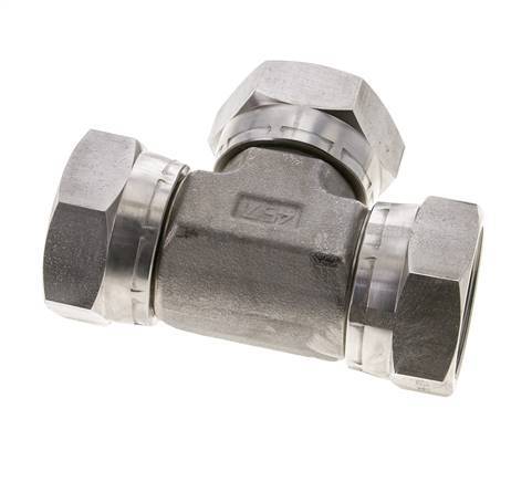 Tee Fitting G1 1/2'' Female Stainless steel Hydraulic 125bar (1756.25psi)