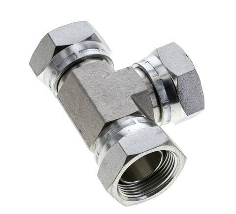 Tee Fitting G1 1/4'' Female Steel Hydraulic 150bar (2107.5psi)