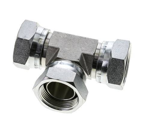 Tee Fitting G1 1/4'' Female Steel Hydraulic 150bar (2107.5psi)