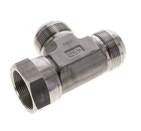 JIC Tee Fitting UN 1-7/8''-12 Female x Male Stainless steel 170bar (2388.5psi)