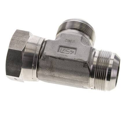 JIC Tee Fitting UN 1-7/8''-12 Female x Male Stainless steel 170bar (2388.5psi)
