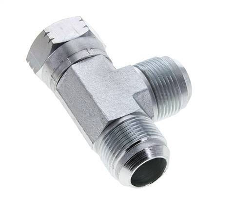 JIC Tee Fitting UN 1-5/16''-12 Female x Male Steel 250bar (3512.5psi)
