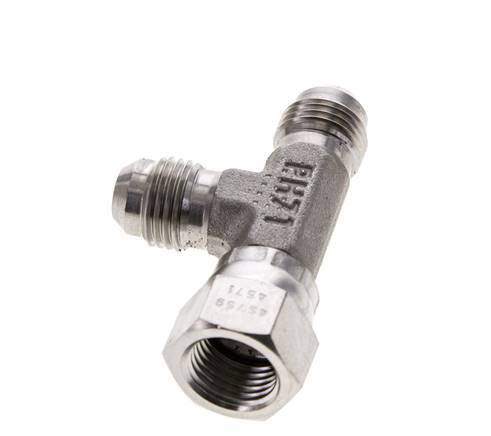 JIC Tee Fitting UNF 9/16''-18 Female x Male Stainless steel 350bar (4917.5psi)