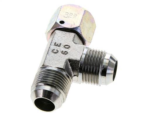 JIC Tee Fitting UN 1-1/16''-12 Female x Male Steel 350bar (4917.5psi)
