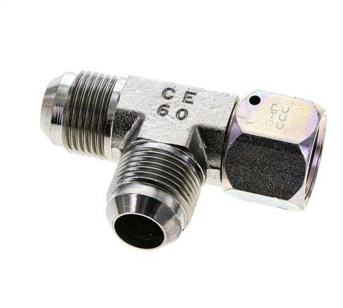 JIC Tee Fitting UN 1-1/16''-12 Female x Male Steel 350bar (4917.5psi)