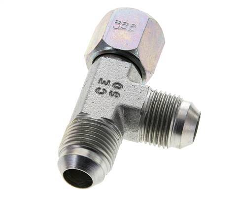 JIC Tee Fitting UNF 3/4''-16 Female x Male Steel 350bar (4917.5psi)