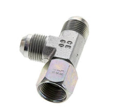 JIC Tee Fitting UNF 3/4''-16 Female x Male Steel 350bar (4917.5psi)