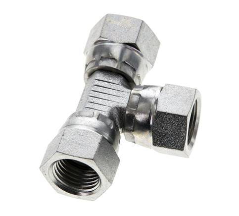 JIC Tee Fitting UNF 1/2''-20 Female Steel 275bar (3863.75psi)