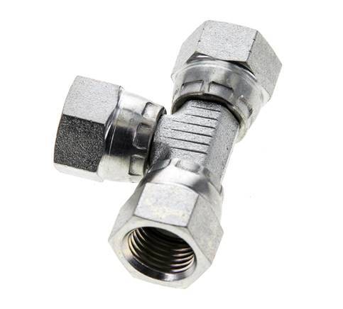 JIC Tee Fitting UNF 1/2''-20 Female Steel 275bar (3863.75psi)