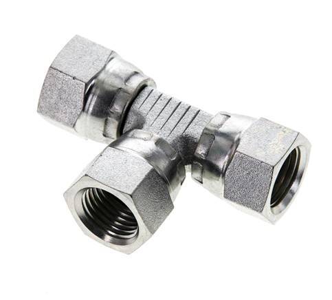 JIC Tee Fitting UNF 1/2''-20 Female Steel 275bar (3863.75psi)