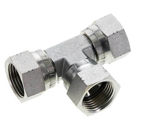 JIC Tee Fitting UN 1-1/16''-12 Female Steel 210bar (2950.5psi)
