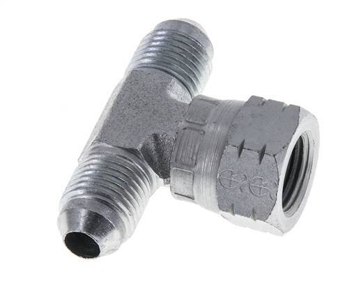 JIC Tee Fitting UNF 1/2''-20 Male x Female Steel 350bar (4917.5psi)