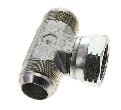 JIC Tee Fitting UN 1-5/8''-12 Male x Female Steel 210bar (2950.5psi)