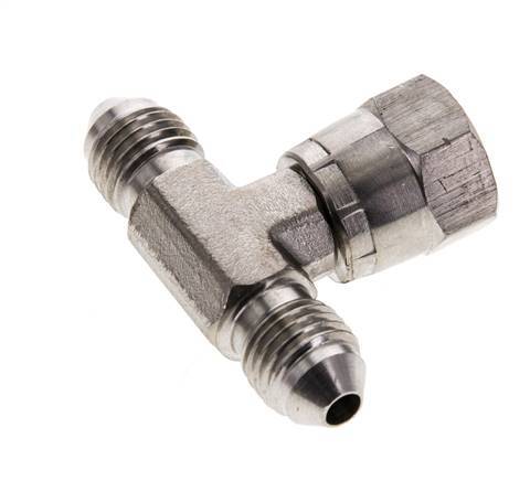 JIC Tee Fitting UNF 7/16''-20 Male x Female Stainless steel 350bar (4917.5psi)