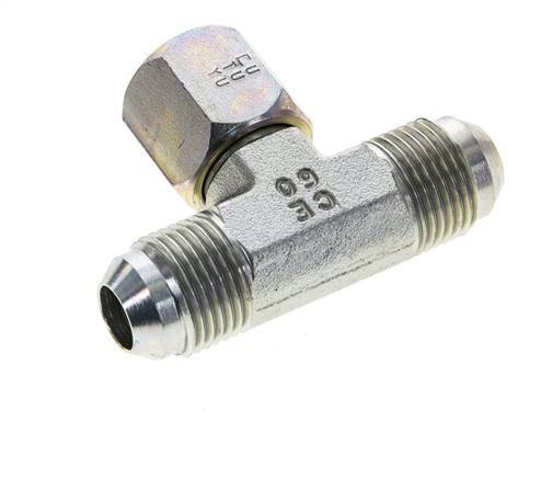 JIC Tee Fitting UNF 3/4''-16 Male x Female Steel 350bar (4917.5psi)