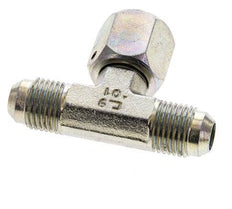 JIC Tee Fitting UNF 9/16''-18 Male x Female Steel 350bar (4917.5psi)