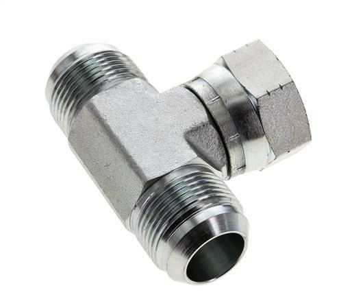 JIC Tee Fitting UN 1-5/16''-12 Male x Female Steel 250bar (3512.5psi)