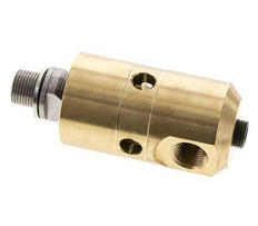 Rotary Joint G3/8'' Female x G3/8'' Male Left Hand Brass 50bar (702.5psi) Abrasive Media