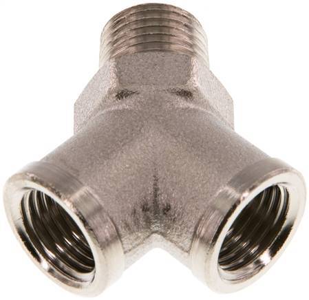 Y Fitting R1/4'' Male x G1/4'' Female nickel-plated 16bar (224.8psi) [2 Pieces]