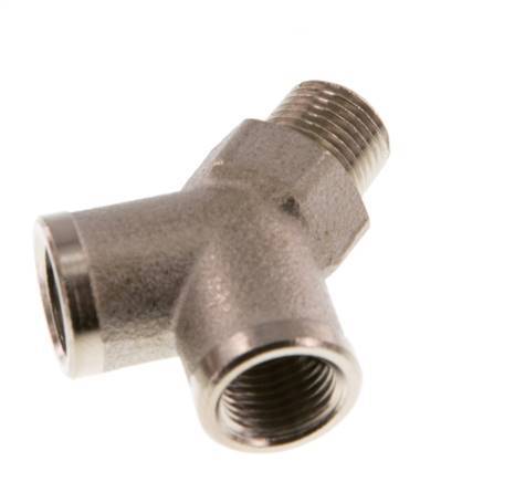 Y Fitting R1/8'' Male x G1/8'' Female nickel-plated 16bar (224.8psi) [5 Pieces]