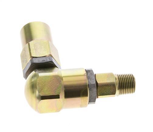 Swivel Joint 3/8'' Male R x Female Rp L-shape Steel NBR 350bar (4917.5psi)