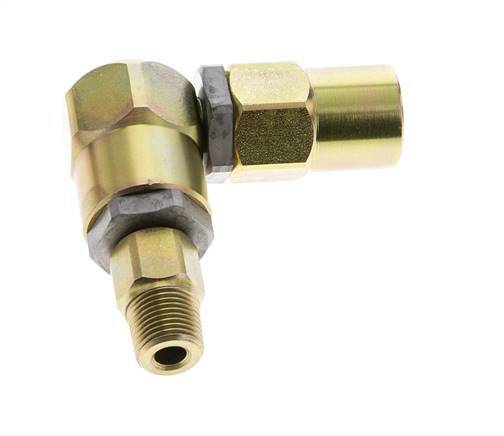 Swivel Joint 3/8'' Male R x Female Rp L-shape Steel NBR 350bar (4917.5psi)