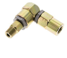 Swivel Joint 3/8'' Male R x Female Rp L-shape Steel NBR 350bar (4917.5psi)