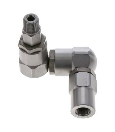 Swivel Joint 3/8'' Male R x Female Rp Z-shape Steel NBR 350bar (4917.5psi)