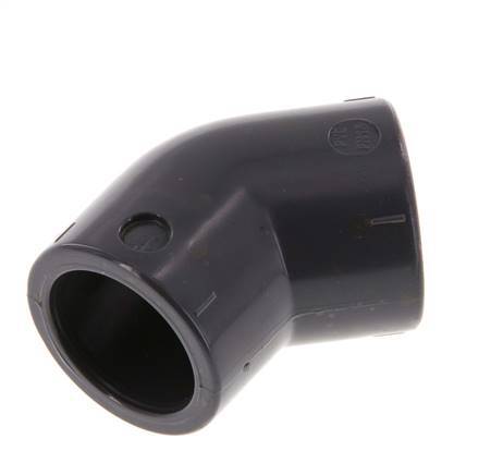 PVC 45deg Elbow Fitting Socket 20x28mm [5 Pieces]