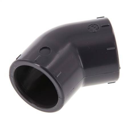 PVC 45deg Elbow Fitting Socket 25x33mm [2 Pieces]