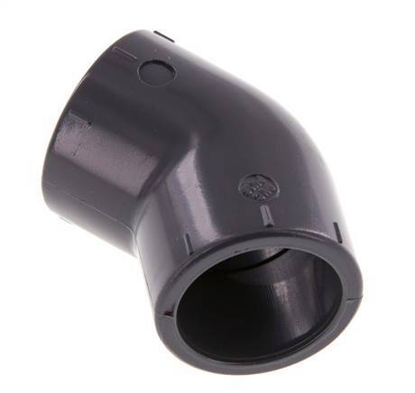 PVC 45deg Elbow Fitting Socket 25x33mm [2 Pieces]