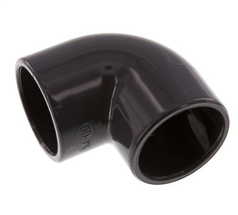PVC 90deg Elbow Fitting Socket 50x60mm [2 Pieces]