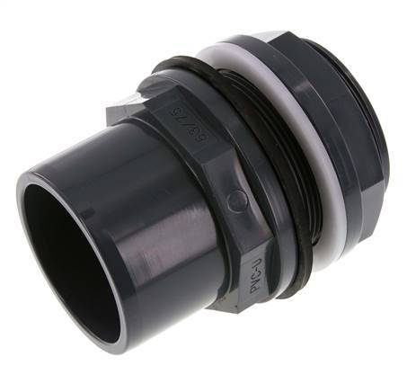 PVC Bulkhead Fitting Socket 63x75mm | Tameson.com