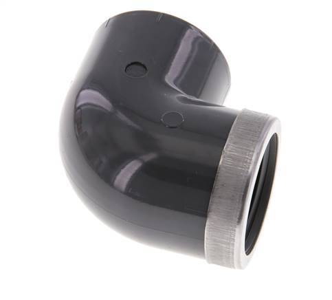 PVC 90deg Elbow Fitting Female Socket 32x42mm x Female Rp 1''