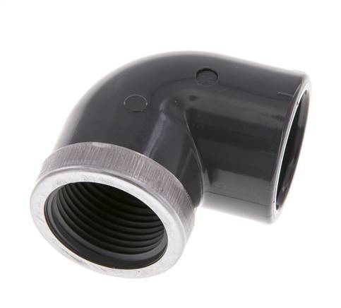 PVC 90deg Elbow Fitting Female Socket 32x42mm x Female Rp 1''