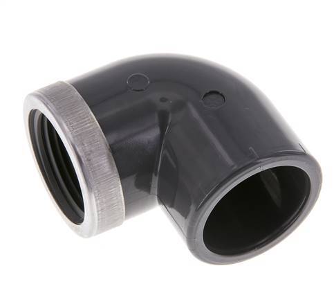PVC 90deg Elbow Fitting Female Socket 32x42mm x Female Rp 1''
